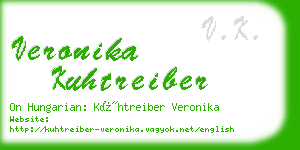 veronika kuhtreiber business card